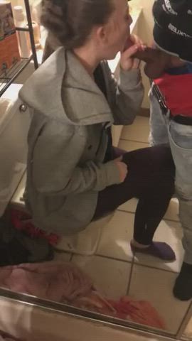 BBC Blowjob Cum In Mouth Cumshot DontSlutShame White Girl gif