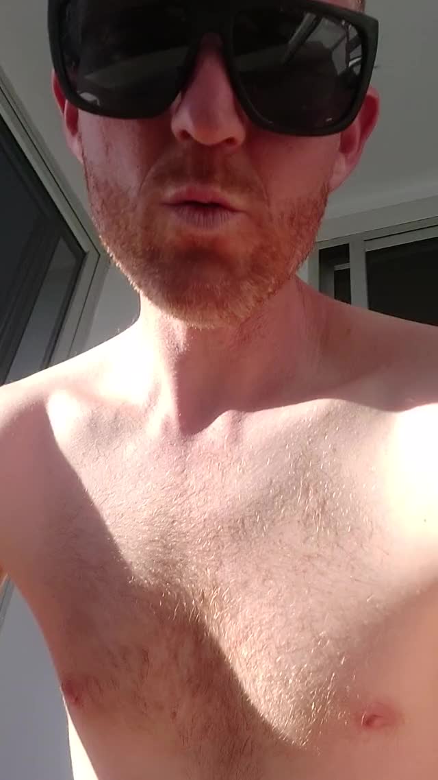 Naked on the hotel balcony in Sydney