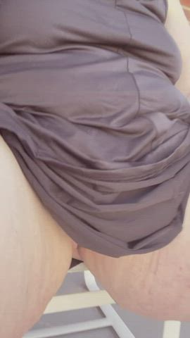 Guess what’s hiding under my dress? ?