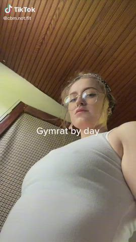 fitness glasses muscles muscular girl pierced piercing smile tattoo tiktok gif