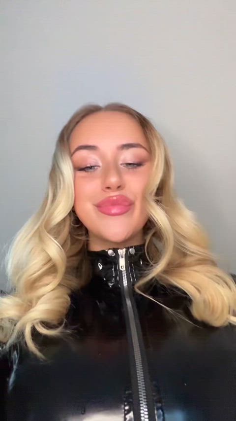 big tits spit spit on face gif