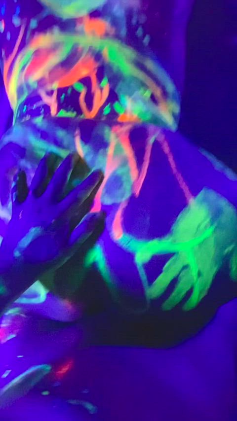 Black lights, body paints and he didn’t pull out!