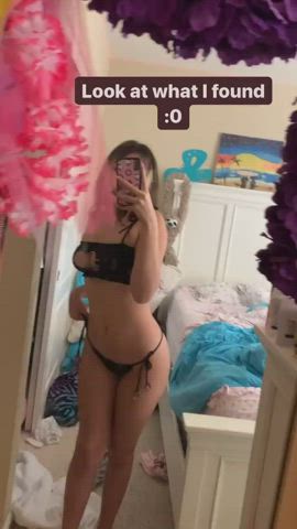Brunette TikTok White Girl gif