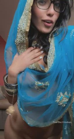Your Librarian Desi Aunty wants you to clean the spit off her tits