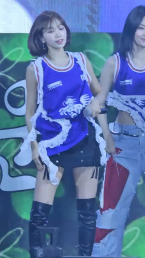 armpits asian dancing fake tits korean short hair thighs twerking kpop gif