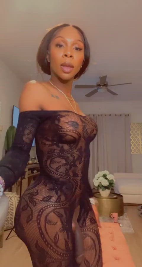 bbc big dick black bubble butt ebony girl dick girlcock trans woman trans girls gif