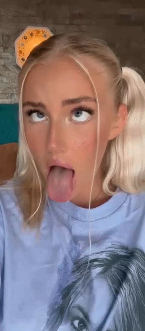 ahegao amateur babe blonde eye contact facial expression fetish gooning kinky tongue