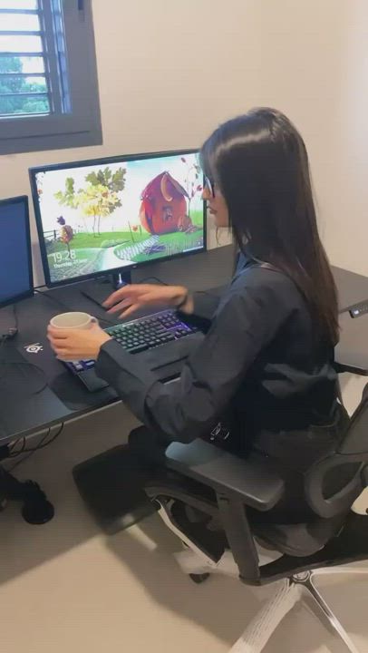 Ass Brunette Glasses gif