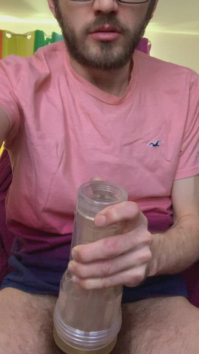 Nutting in my fleshjack makes me growl like a manimal! 😁🥰🤪 (the redgifs
