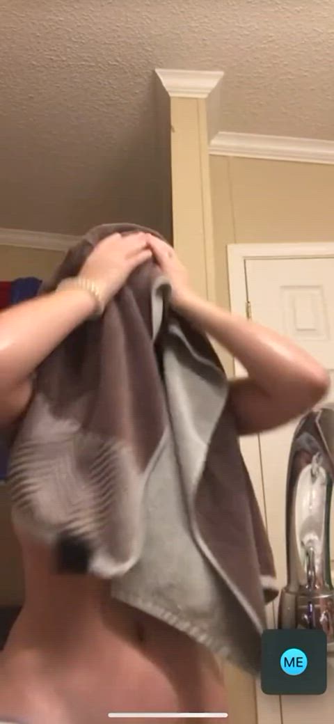 big tits redhead towel just-boobs gif