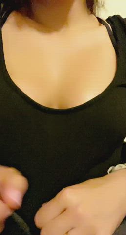 Big Tits Boobs Natural Tits Nipple Nipple Play Nipples Pale Teen Tits gif