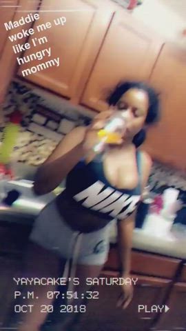 Her bra cannot contain them 😳