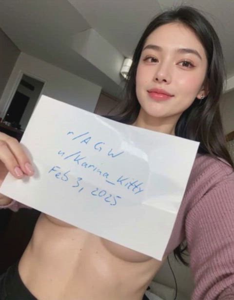20 years old amateur asian boobs cute japanese smile teasing underboob gif