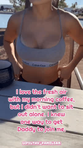 caption daughter flashing tits gif