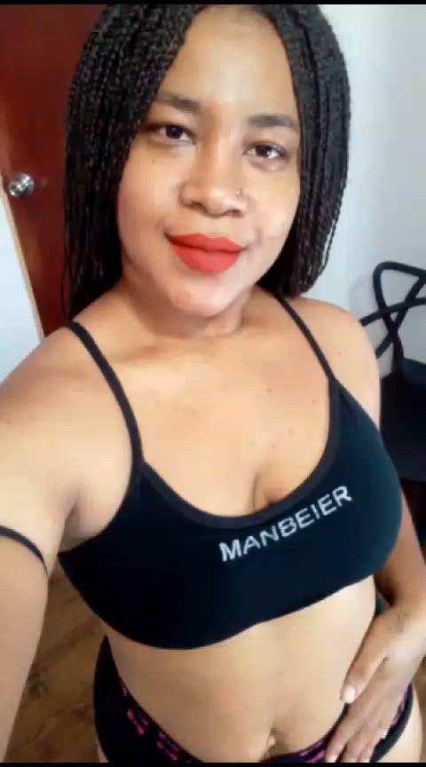 big tits cam camgirl ebony latina model natural tits tits webcam gif