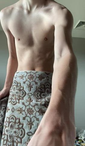 my big cock out of the shower