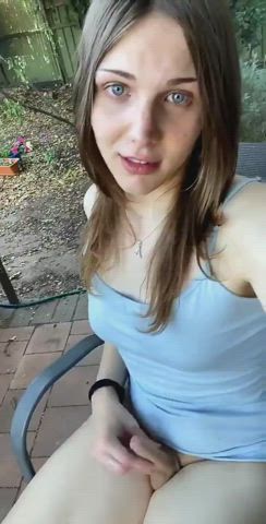 Little Dick Masturbating Pretty Tits Trans gif