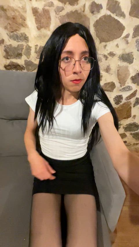 Your secretary has a surprise under her skirt 