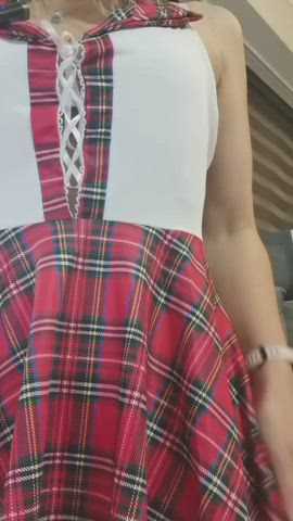 Amateur Dress Fansly LoyalFans MILF OnlyFans Schoolgirl Teasing gif