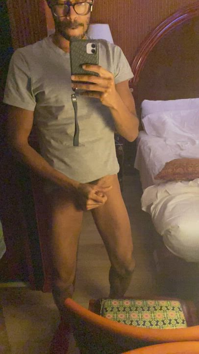 I jack off a lot during work trips