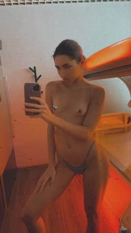 Solo Striptease Tits gif