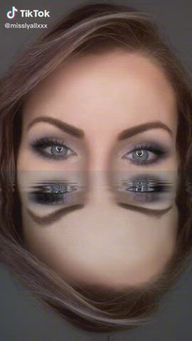blue eyes close up eye contact georgie lyall non-nude sfw scottish tiktok vertical