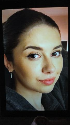 british brunette celebrity cum cumshot cute facial gamer girl tiktok tribute gif