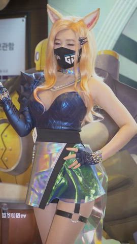 Asian Cosplay Cute Korean Model gif