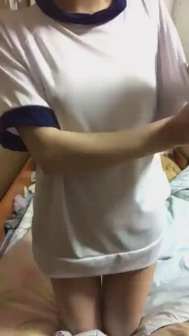 Chinese girl does a strip show and tell - Pt.1 reupload