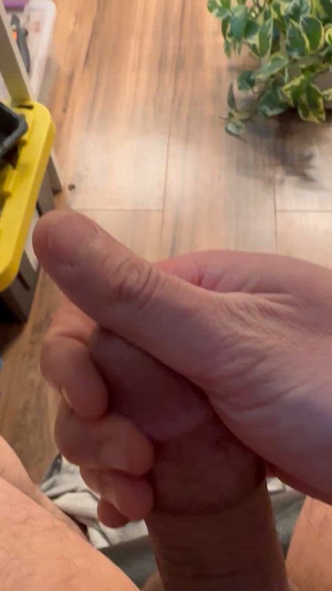 jerk off precum tease thick gif