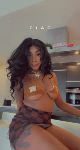 Dominatrix Ebony Femdom Fetish Findom Kinky Smoking Tattoo gif