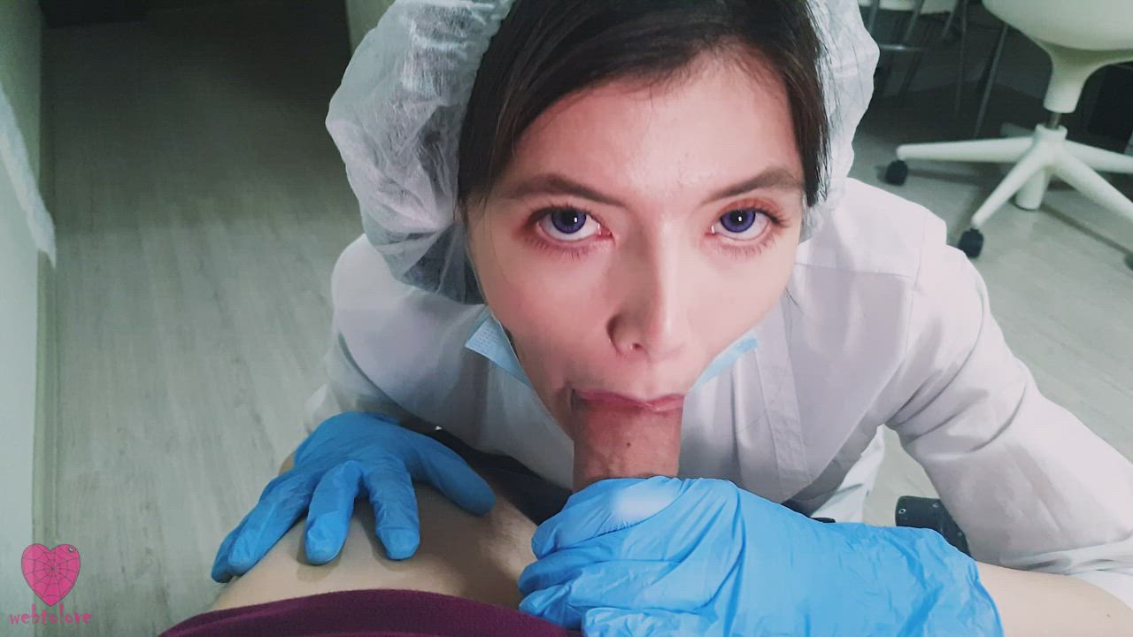 Nurse wants to suck all the cum