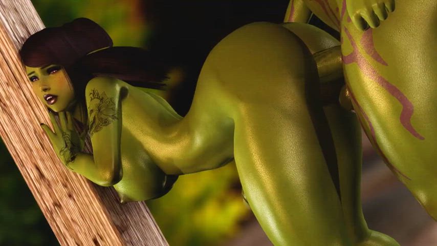 3d animation big ass big dick big tits doggystyle futanari monster girl rule34 gif