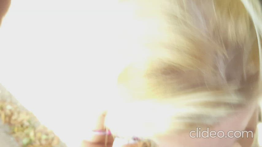 blonde blowjob eye contact gif