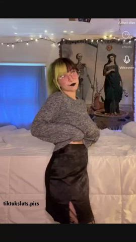 ass big tits brunette natural tits tiktok gif