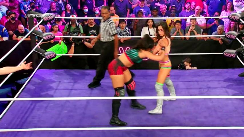brunette milf wrestling gif