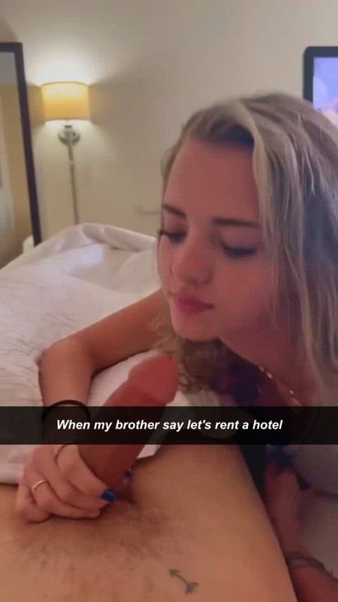 When my brother say let's rent a hotel