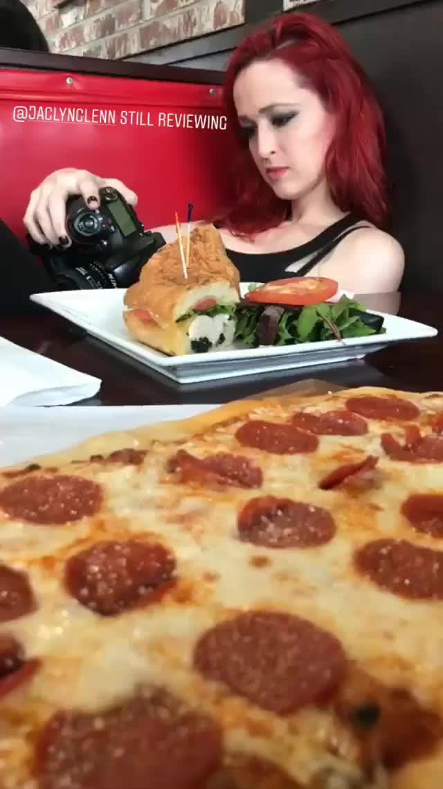 Jaclyn Glenn looking at a camera