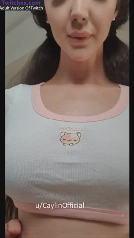 amateur babe big tits busty flashing onlyfans petite teen tiktok titty drop gif