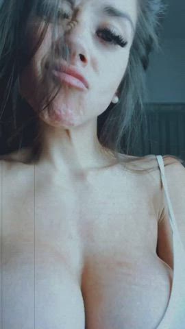 eye contact tits underwear gif