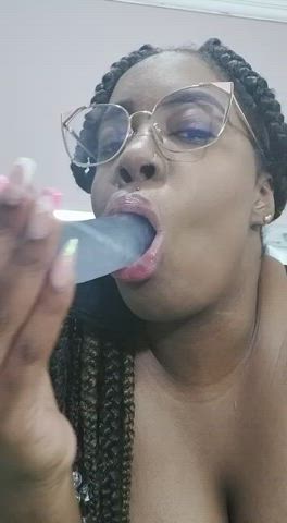 blowjob deepthroat ebony latina gif