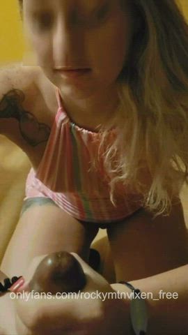 amateur blowjob homemade interracial onlyfans tits white girl wife gif