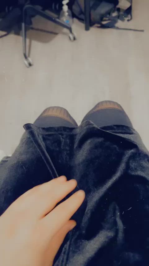 femboy sfw squeezing thick thighs thigh highs thighs gif