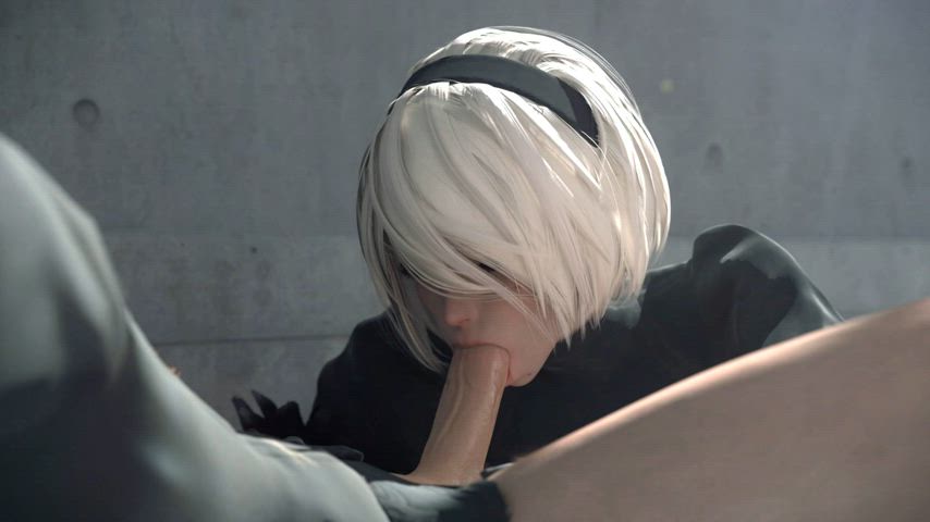 3d animation anime big dick blowjob deepthroat hentai nsfw pov rule34 gif