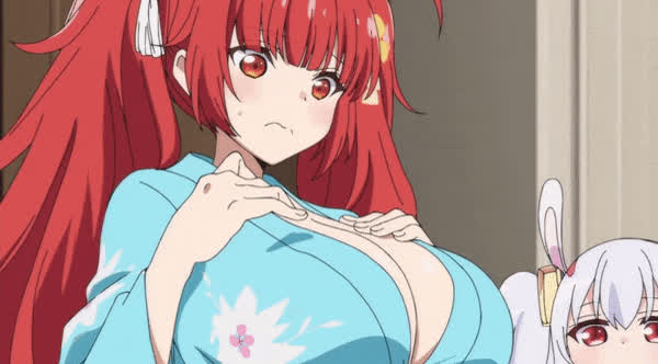 Anime Big Tits Ecchi Redhead gif