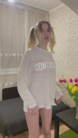 babe cute natural tits teen tiktok gif