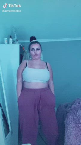 bbw big tits boobs thick tits curvy gif