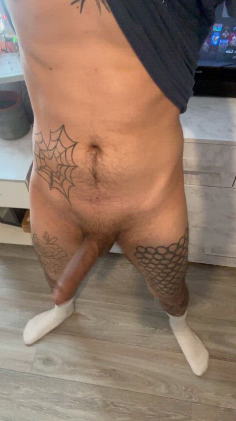 big dick feet gay monster cock socks solo tease thick thick cock gif