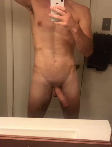 A daily ritual, every time I walk past the mirror on the way to shower