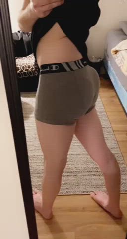 big ass bubble butt clothed femboy gif
